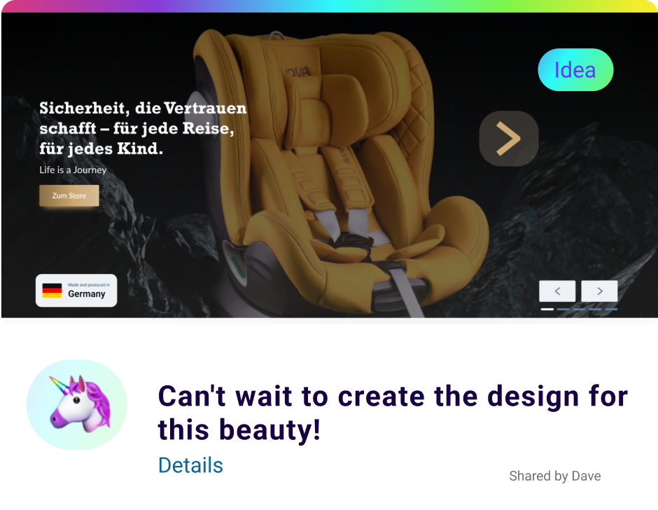 Team collaboration notes in design workflow