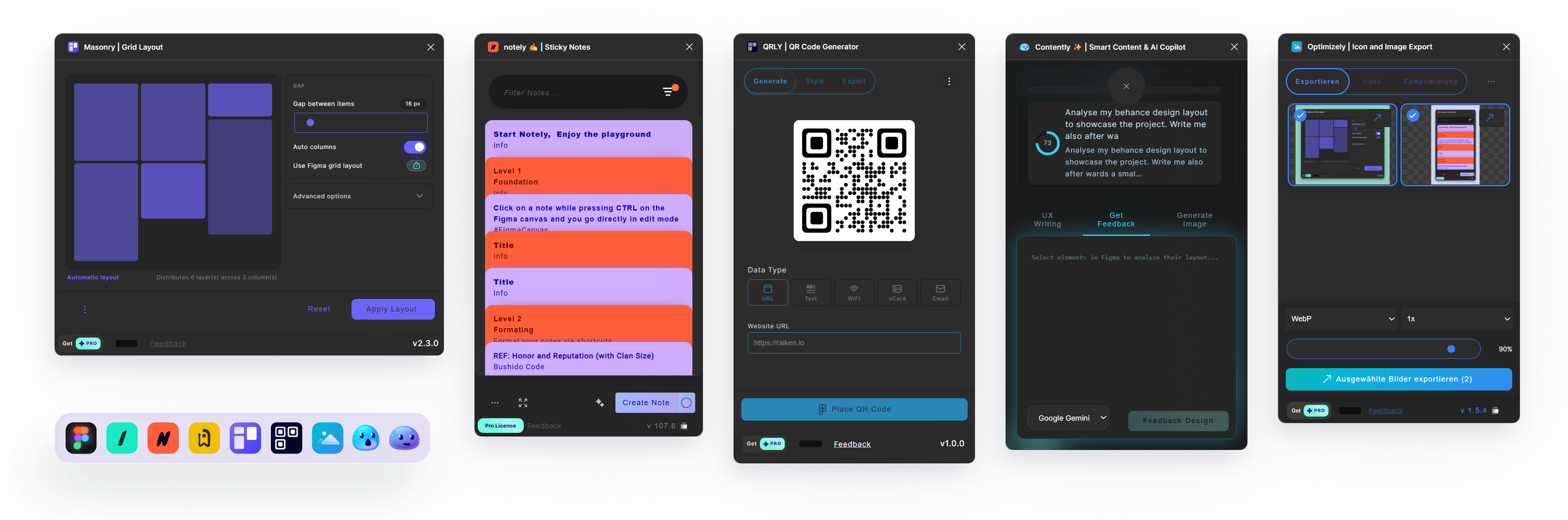 Figma Plugins Auswahl